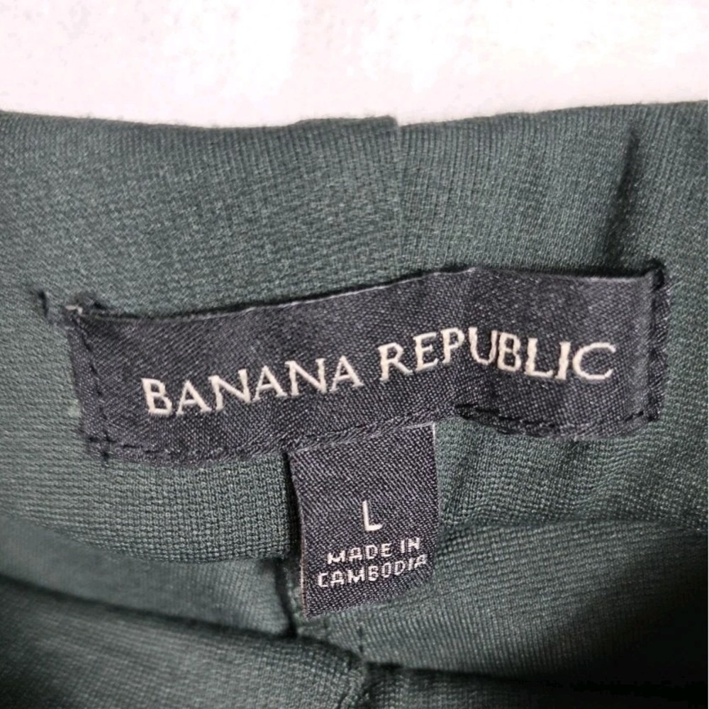 Banana Republic Ponte Pants L Green High Rise Slim Stretch Pull On NWT - Picture 6 of 10